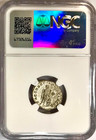    horned    Elagabalus Ancient Roman Silver Coin 218-222 Ad 19mm Ar Denarius Ngc Au