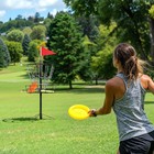 Portable Golf Practice Set 12 24 Chain W basket Target And Double Steel Chains
