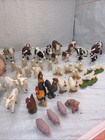 45 Pcs Mixed Lot Of Pvc   Plastic Farm Animal Figures Big  mini Cow Chicken Pigs