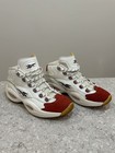 Reebok Question Mid Answer To No One White Red Men   s Size 9 5 Allen Iverson
