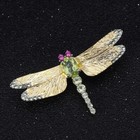 Natural 1 13ct Peridot 925 Sterling Silver Handmade Dragonfly Pendant Brooch