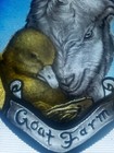 Goat Farm - Stained Glass  Hand Painted  Kiln Fired  Home Decor