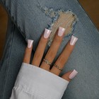 Light Pink Press On Nails Medium -duck Press On Nails Short  Opaque Dusty Pink