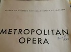 Vintage Metropolitan Opera House Program January 5 1957 For Tosca 