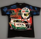 Vtg 90s Nhra John Force Winston Drag Racing All Over Print T Shirt - Men   s Large