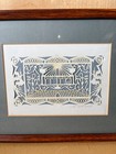 Framed Jewish Mizrach Judaica Original Hand Cut Papercut Jerusalem Wall Art