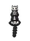 Gothic Skeleton Black Cat Keychain Flexible Unique Halloween