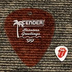 Fender Giant Guitar Pick Dealer Ornament 1999 California Clear - Shell Pink