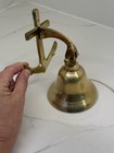 Antique Brass Anchor Ship Bell Leather Nautical Last Call Bar