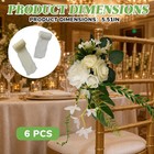 6pcs Wedding Chair White Artificial Flower Chair Back Decor With Ribbons Aisle