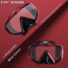 Adult Pano 3 Diving Mask Anti-fog Snorkel Glass Swim Goggles No Leak Gear Set