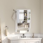 Bathroom Wall Cabinet With Mirror  Medicine Cabinet With 2 Door And Adjustabl   