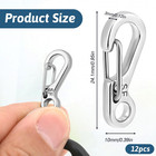12 Pcs 1 Inch Tiny Metal Carabiner Clips Small Spring Snap Hooks For Keychains