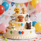 Cybirdbal 24 Pcs Mini Dog Figurines  Resin 0 7 To 1 2 Inches  Multicolor