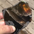Fire Obsidian - High Grade Lapidary Slab     Glass Buttes Or      Iridescent