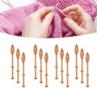 12pcs Lace Bobbin Wooden Antique Vintage French Artisan Craft Turned Woo Chu
