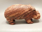 Hippopotamus Figurine Snakeskin Jasper Animal Carving  o511
