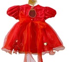 Adorable Baby Girl Red Tulle Holiday Dress