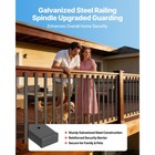 Uimoso 61 Pack Steel Deck Balusters 29 5-inch Rectangular Black Railing Spindles