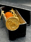 Medieval Buck Deer In Forest Wax Seal Stamp - Brass Head Wooden Handle Guc