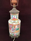 Antique 19th C   Chinese Famille Rose Mandarin  Vase   Lamp