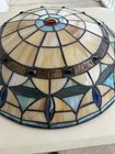 Vintage Tiffany-style Stained Glass Lamp Shade 16   