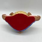 Vintage Hand-painted Ceramic Bunny Sitting Decorative Planter Figurine Rustic