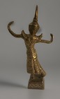 Vintage Thailand Solid Brass Buddhist Dancing Statue     