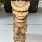 Vtg Hand Carved Wood Tiki Statue-hawaii Polynesian Souvenir Figurine