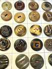 48 Old Vintage Celluloid Buttons On Collector s Card Large 1 125    Diameter