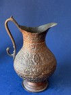 Antique Islamic Persian Tinned Copper Jug Pitcher Ewer Middle Eastern 11    Tall