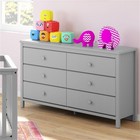 Stork Craft Usa Alpine 6-drawer Engineered Wood Double Dresser In Pebble Gray