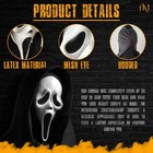 Scream Ghostface Realistic Hooded Horror Screamer Ghost Mask Halloween Face Mask