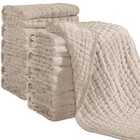 12 Pack Large Muslin Burp Cloths - 100  Cotton  Extra Soft   Absorbent Baby Bibs