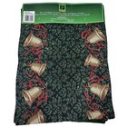 Christmas Bells Woven Tapestry Table Runner 13  X 72  Windham Home Green Gold