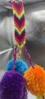Handmade Pom-pom Woven Strap Multicolor Acrylic Latin American Decoration