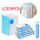 1 3 5 10pcs Vacuum Storage Bags With Valve Quilt Compression Pouch Space Saving 