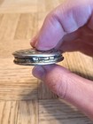 Vintage Est  e Lauder Silvertone Solid Perfume Compact Pendant