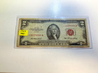      1953 A  2 Two Dollar Bill Red Seal Star Note  Circulated  Low Serial Number
