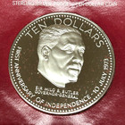1974 Bahamas Independence Day  10 Silver Proof Coin - Ogp   Coa -  925