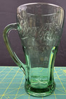 Vintage Libbey Heavy 6  Coca-cola Genuine Green Glass With Handle 14 5oz