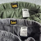 Lee Jogger Sweatpants Boys M 10 12 Green Gray Fleece Reinforced Knee Lot Of 2