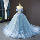 Princess Quinceanera Dress 3d Floral Off Shoulder Sweet 16 Party Girl Ball Gown
