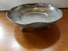 Vintage Royal Holland Pewter 4 Footed Dish Bowl  Made In Holland