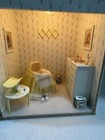 Dollhouse Vtg 1 12 Room Shadow Box Display Ooak Baby Nursery Lighted Plays Music