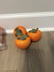 Persimmons Faux Fruit Spring Orange Vase Bowl Filler Decor Euc Set Of 10