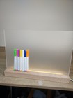 Led Illuminated Drawing Note Message Board Acrylic Dry Erase Color Markers