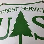 Vintage Forest Service Porcelain Sign - Agricultural National Park Gasoline Sign