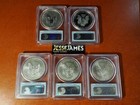 2011 P Reverse Proof Silver Eagle Pcgs Pr70 Ms70 Fs 25th Anniversary 5 Coin Set