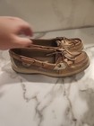 Sperry Top Strider Womens Size 9 5m Boat Shoes Brown White Tan Leather 9102047